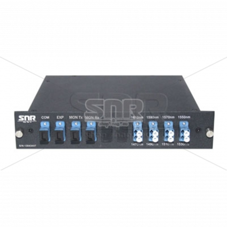 Мультиплексор CWDM одноволоконный 4-х канальный, (trx:1610-1550, 1470-1530), Monitor, UPG