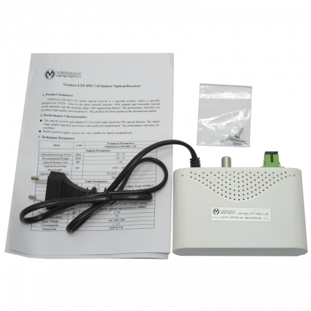 Приёмник оптический для сетей КТВ Vermax-LTP-095-7-IS