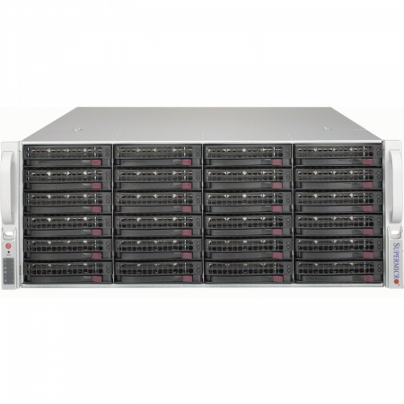 Платформа Supermicro 4U SSG-5049P-E1CTR36L, Один процессор Intel Xeon Scalabl, Intel C622, DDR4, 36x3.5HDD, 2x2,5HDD, SAS3 via LSI 3008, 2x10GBase-T