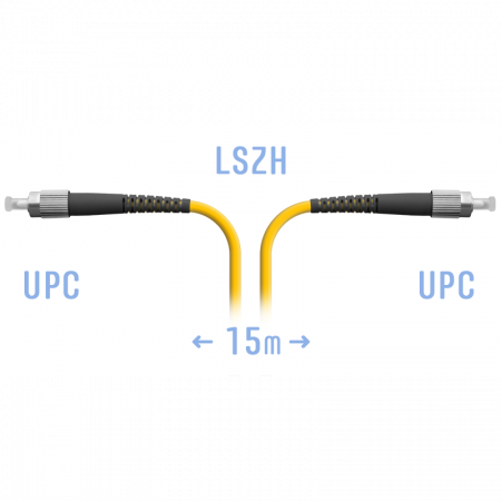 Патчкорд оптический FC/UPC SM 15м