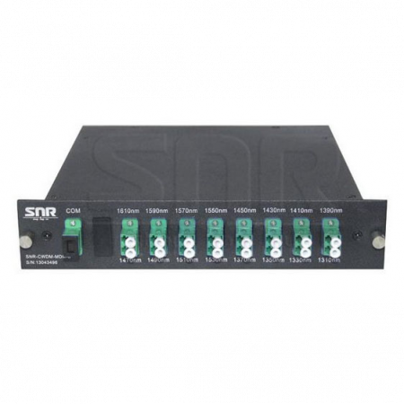 Мультиплексор CWDM одноволоконный 16-канальный для BIDI CWDM SFP (Tx/Rx:1310-1610нм), APC-полировка
