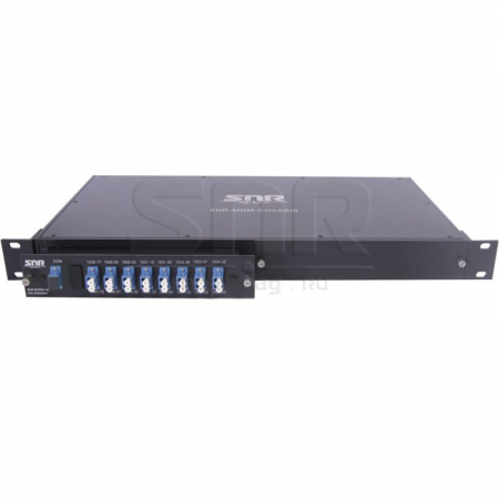 Мультиплексор-Демультиплексор DWDM одноволоконный 8-канальный + TV канал 1550 в шасси