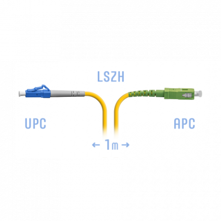 Патчкорд оптический LC/UPC-SC/APC SM 1 метр