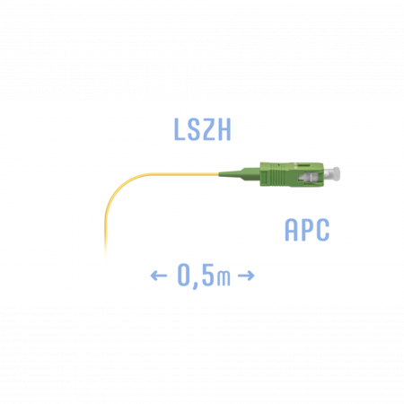 Пигтейл SC/APC SM (0.9) 0,5 m