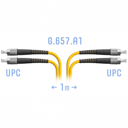 Патчкорд оптический FC/UPC SM G.657.A1 Duplex 1 метр