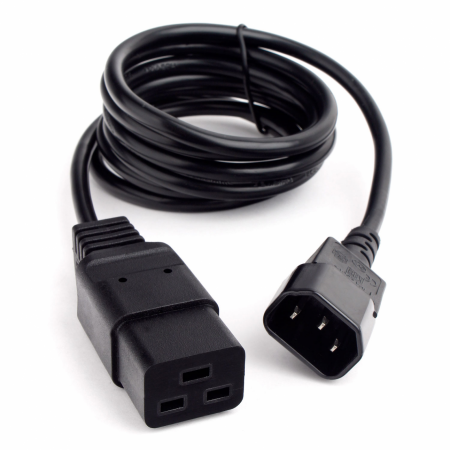 Кабель питания IEC320-C14/IEC320-C19, 220B, 16А, 1.8м