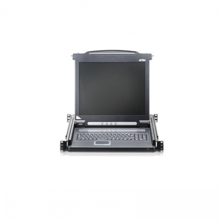 Консоль управления, для KVM-переключателей, электрон., 19, SVGA+KBD+MOUSE PS/2, с KVM-шнуром PS/2 1.8м., LCD экран 17, лат./рус. (1280x1024;DDC2B)