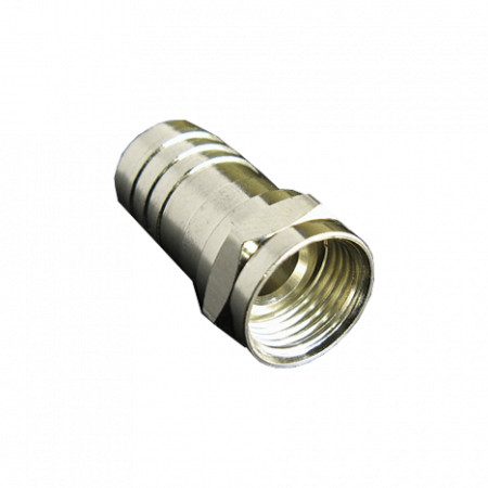 Разъем для коаксиального кабеля RG6 (Crimp) (100шт)