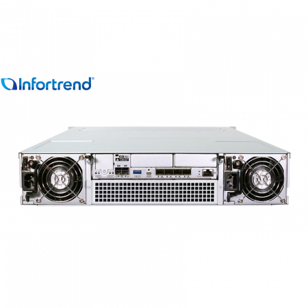 Система хранения данных Infortrend CS4025G (1xCtrl, до 25xHDD, 2xSAS12G внеш. порт, 4x16GB, 4x10G порта iSCSI)