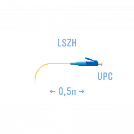 Пигтейл LC/UPC SM (0.9) 0,5 m