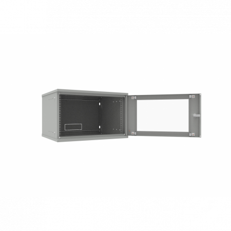 Шкаф телекоммуникационный настенный 6U, 523х450х332мм серия LITE (стеклянная дверь)