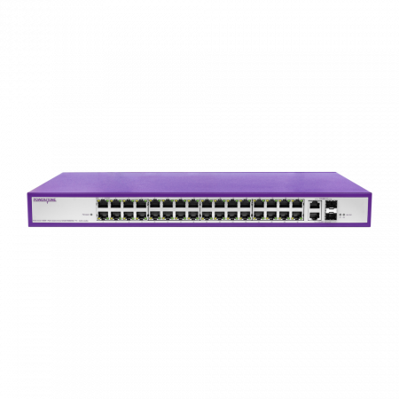 PoE коммутатор стоечный неуправляемый  PUS-CC32-450R, 32x10/100BASE-TX 802.3af&at + 2xGb Combo (SFP порт только 1000BASE-X), PoE бюджет 450Вт