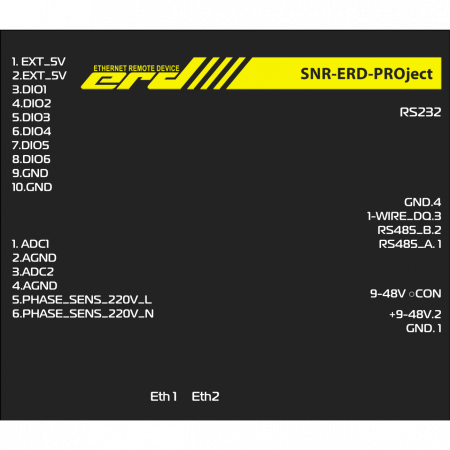 Устройство удалённого контроля и управления SNR-ERD-PROject-2, RS232/485, IO6