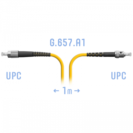 Патчкорд оптический FC/UPC-ST/UPC SM G.657.A1 1 метр