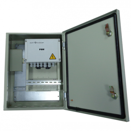 Металлический шкаф  с установленым оптическим кросом для PSW-2G-UPS