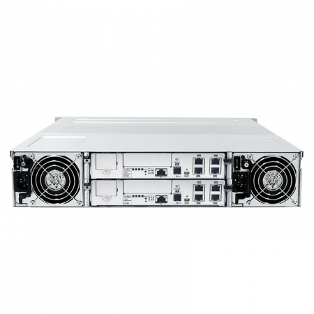 Система хранения данных Infortrend GS1024R2CBF-D (2xCtrl, до 24xHDD, 2xSAS12G внеш. порт, 4x4GB, 8x1G портов iSCSI)