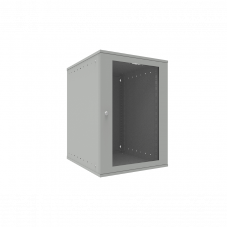 Шкаф телекоммуникационный настенный 18U, 523х600х866мм серия LITE (стеклянная дверь)