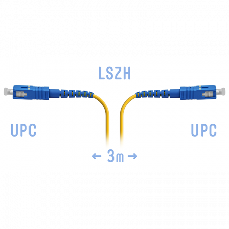 Патчкорд оптический SC/UPC-SC/UPC SM 3 метра, 2мм