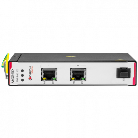 Неуправляемый индустриальный медиаконвертер 2 x 1000-Base-T / 1000Base-FX, SFP, POE