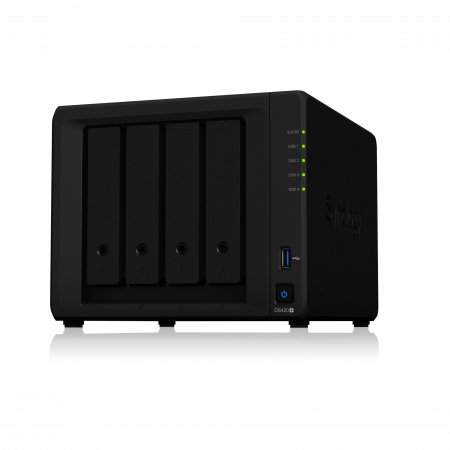 Сетевое хранилище Synology DiskStation DS420+, 4xHDD 3,5, 2х1000Base-T, без дисков
