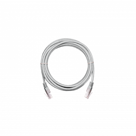 Коммутационный шнур NETLAN U/UTP 4 пары,Кат.5е (Класс D),100МГц, 2хRJ45/8P8C, T568B, заливной, многож, BC (чистая медь), PVC нг(B),серый, 1м, уп 10шт