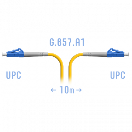 Патчкорд оптический LC/UPC SM G.657.A1 10 метров
