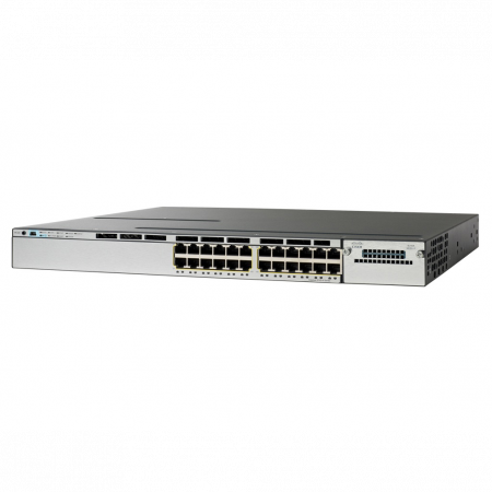Коммутатор Cisco Catalyst WS-C3750X-24P-S (некондиция, отсутствует одно крепление у одного stack порта)