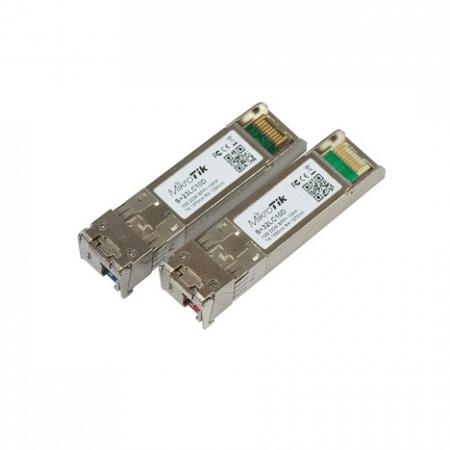 Комплект модулей Mikrotik SFP+ оптических, 10G, дальность до 10км, LC UPC