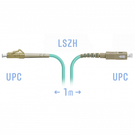Патчкорд оптический LC/UPC-SC/UPC  MM  1метр