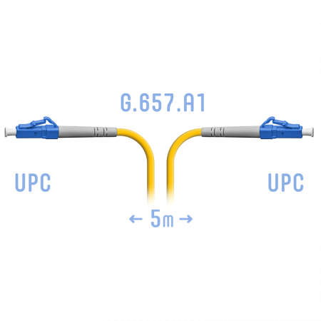 Патчкорд оптический LC/UPC SM G.657.A1 5 метров