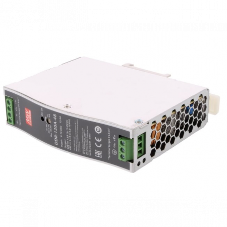 DDR-120A-48, DC/DC преобразователь, 100,8Вт, вход 9-18В, выход 48В/2,1А Mean Well