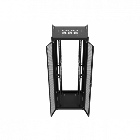 Шкаф телекоммуникационный напольный 42U 800x800мм, серия TFC (SNR-TFC-428080-DPDP-B)