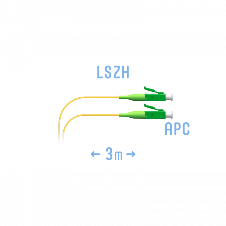 Шнур монтажный оптический LC/APC SM 3м.