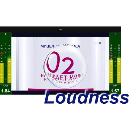 MultiScreen измерение интегрального уровня громкости и визуализация Loudness Meter (1 канал)