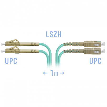 Патчкорд оптический LC/UPC-SC/UPC MM Duplex 1метр