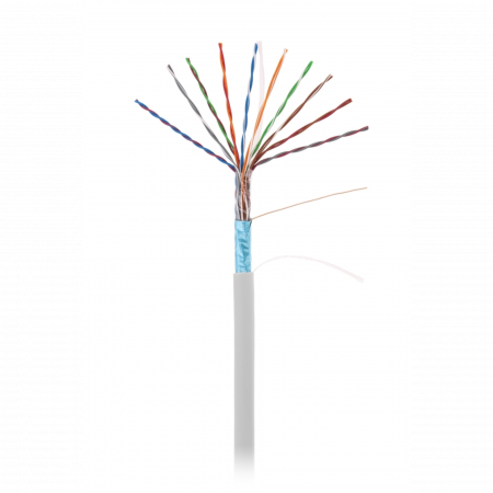 Кабель NETLAN F/UTP 10 пар, Кат.5 (Класс D), 100МГц, одножильный, BC (чистая медь), внутренний, PVC нг(B), серый, 305м