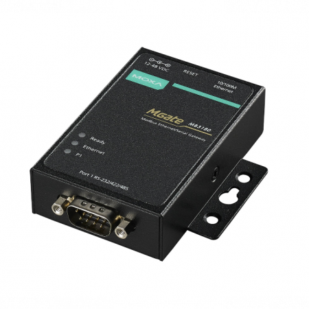 Преобразователь MGate MB3180 1-портовый преобразователь Modbus RTU/ASCII (RS-232/422/485) в Modbus TCP