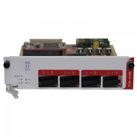 Карта 10G транспондера Orion с EFEC, 4 XFP порта