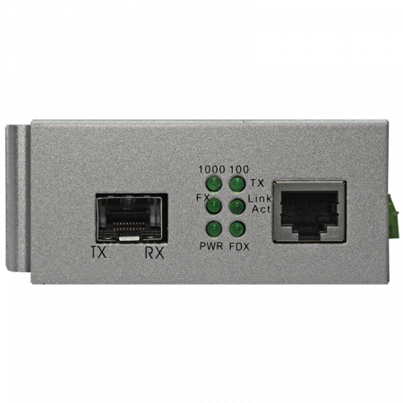Медиаконвертер 10/100/1000-Base-T / 1000Base-FX с SFP-портом в индустриальном исполнении