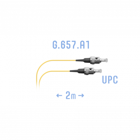 Шнур монтажный оптический ST/UPC SM G.657.A1 2 метра