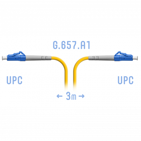 Патчкорд оптический LC/UPC SM G.657.A1 3 метра