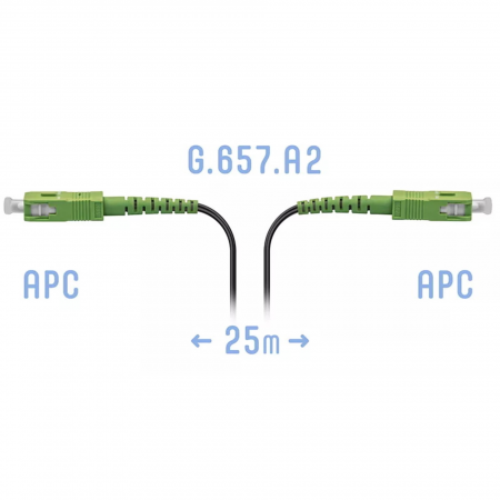 Патчкорд оптический FTTH SC/APC, кабель 604-04-01, 25 метров
