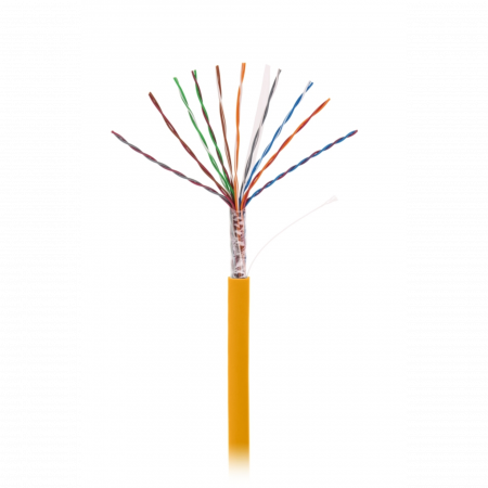 Кабель NETLAN U/UTP 10 пар, Кат.5 (Класс D), 100МГц, одножильный, BC (чистая медь), внутренний, LSZH нг(B)-HF, оранжевый, 305м