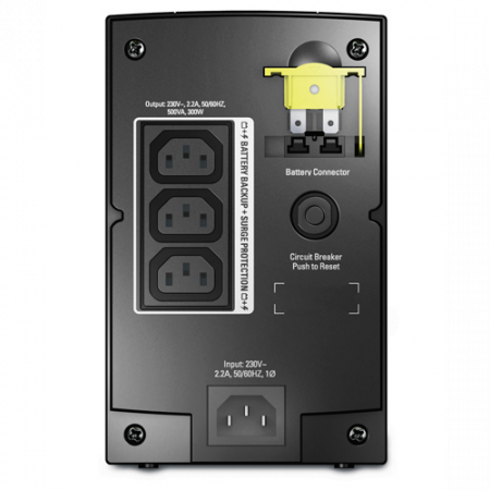 Источник бесперебойного питания Back-UPS, 300Вт/500ВА, 230В, BX500CI