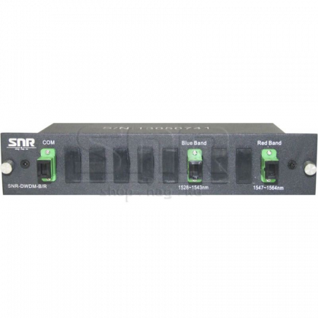 DWDM-фильтр диапазонов Blue (1528...1543nm) и Red (1547...1564nm) в 1/2U слоте