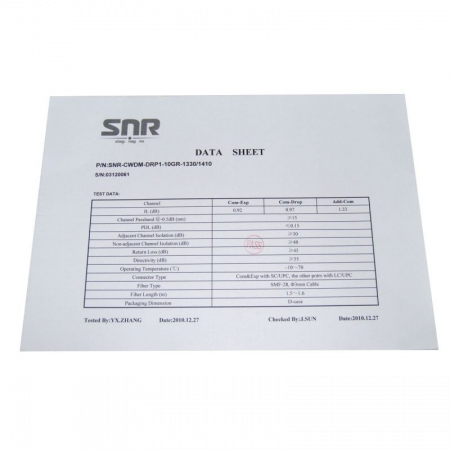 Модуль Add/Drop SNR-CWDM-10GR-OADM1-1330/1410