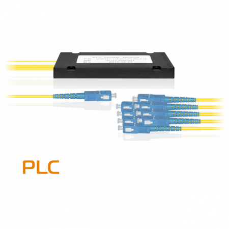 Делитель оптический планарный SNR-PLC-1x8, корпус, разъемы SC/UPC