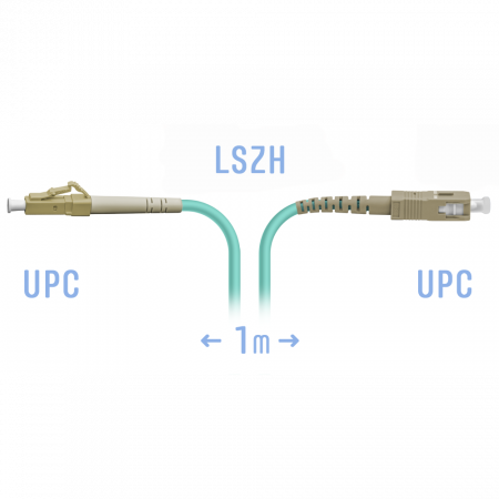 Патчкорд оптический LC/UPC-SC/UPC  MM  1метр