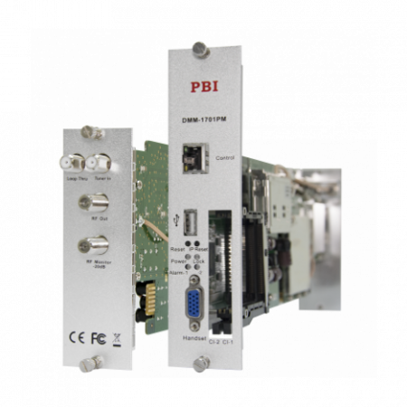 Модуль профессионального DVB-T2 приёмника и двойного аналогового модулятора PBI DMM-1701PM-04T2