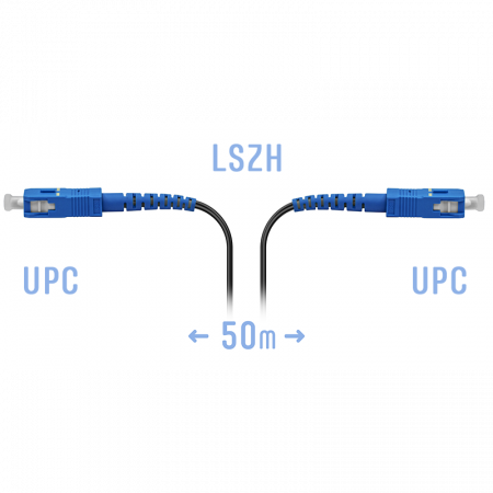 Патчкорд оптический FTTH SC/UPC, кабель 604-03-01, 50 метров